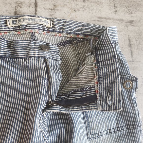 Express Conductor Striped Jeans Size 9/10 - Picture 14 of 16